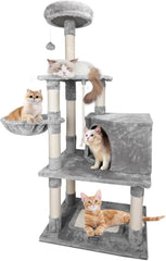 Krabpaal voor katten - 148 cm - Grijs - Nobleza