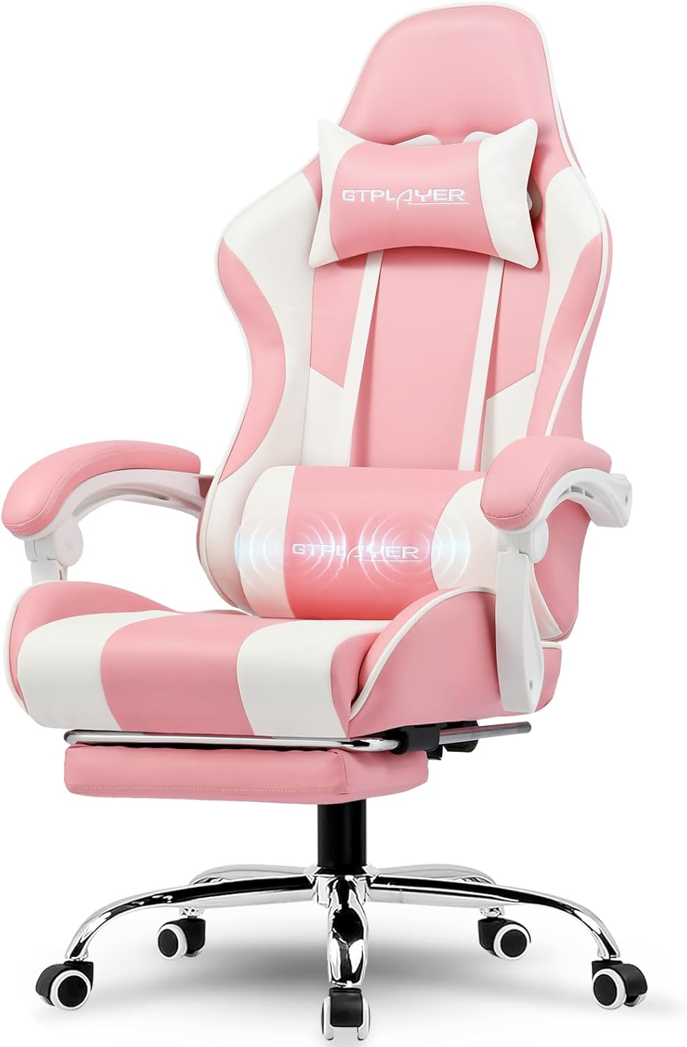 Ergonomische Bureaustoel -  Office Chair - Gamestoel - Volwassenen - Roze - GTPLAYER