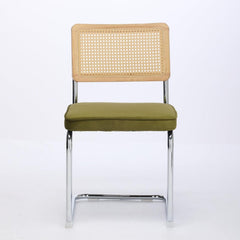 Eetkamerstoelen - Set van 2 - Met Rugleuning - Fluweel - Groen