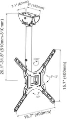 TV Beugel - 26 - 55 inch - TV muurbeugel - Draaibaar en kantelbaar - Zwart - Fleximounts