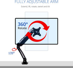 Monitor arm - 1 scherm - Monitor standaard - VESA-compatibel - Zwart - Fleximounts