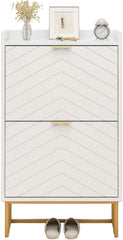 UEV Schoenenkast met 2 kleppen, smal, schoenenkast voor hal en woonkamer, schoenenkast met kantelbeveiliging, verstelbare scheidingswanden voor verschillende soorten schoenen, 50 x 24 x 103,5 cm