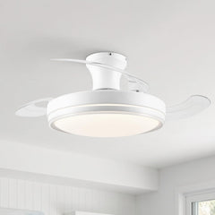 Plafondventilator met verlichting - Plafondlamp met ventilator -  Dimbaar - 91 cm - Wit - Parrot Uncle