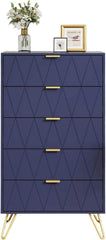 Commode - Dressoir - Ladekast - 60x34x110 cm - Donkerblauw - UEV