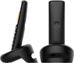 ALCATEL E260 S. Voice Trio – draadloze DECT-telefoon met antwoordapparaat – groot display met achtergrondverlichting – handsfree – blokkeren van ongewenste oproepen – 3 handsets – zwart