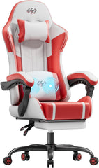 Ergonomische Bureaustoel -  Office Chair - Gamestoel - Volwassenen - Wit/Rood - HLDIRECT