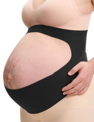 Momcozy zwangerschapsbuikband, CozySupport Ergonest zwangerschapsbuikband, onzichtbare zwangerschapsgordel voor rug, buik en taille, 2XL, Zwart