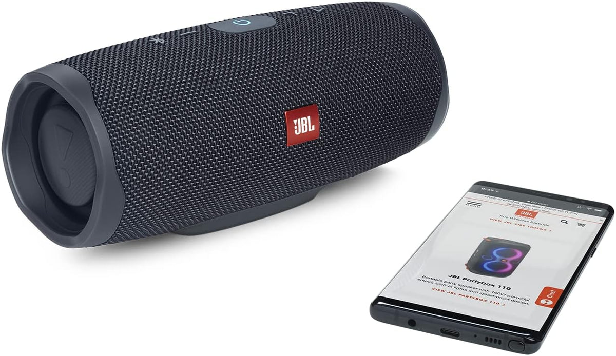 JBL Charge Essential 2 Draagbare waterdichte luidspreker met powerbank, zwart, waterdicht, 20 uur batterijduur