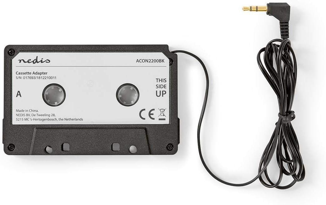 NEDIS Car Audio Aux-cassetteadapter | 3,5 mm | Touwlengte: 1,00 m | Zwart 1,00 m Zwart, ACON2200BK