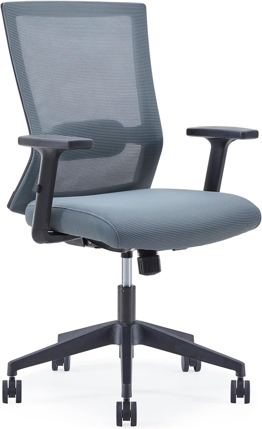 Sunon Bureaustoel, directiestoel, ergonomische bureaustoel, draaistoel met stille rol, ademend netweefsel, managersstoel met verstelbare armleuningen, zithoogteverstelling, grijs