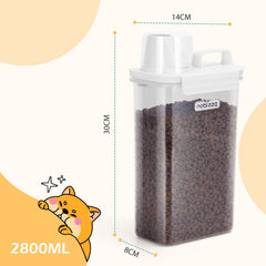 Voerton - Voedselcontainer - Voercontainer - 2,5L - Transparant - Nobleza