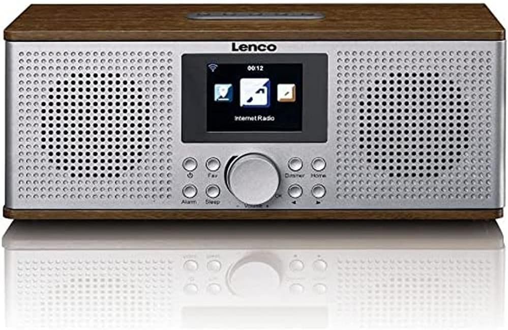 Lenco DIR-170WA DIR-170 Internet tafelradio DAB+, FM AUX, Bluetooth, USB, internetradio walnoot, 2 x 10 Watt RMS hout