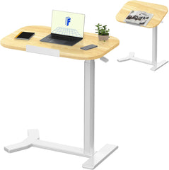FLEXISPOT Bijzettafel H5 - flexibele laptoptafel en bedtafel met kantelbaar tafelblad, in hoogte verstelbaar en mobiel, ideaal voor bank, bed & leesuren (esdoorn)