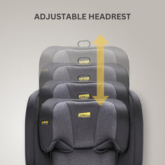 Jovikids Leon autostoel met hoge rugleuning en ISOFIX-bevestiging, i-Size E4 R129 Geschikt voor kinderen van 100-150 cm (ongeveer 3 tot 12 jaar)