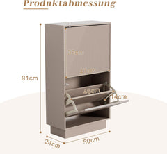 Schoenenkast - Schoenenrek - 91x24x50 cm - Moka - UEV