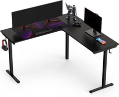 Hoekbureau - Bureau - Computertafel - 130x130 cm - L-vormig - Zwart - SANODESK