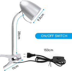 Tafellamp - Bureaulamp - Leeslamp - Zilver - Aigostar
