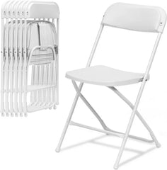 Klapstoelen - Vouwstoelen - Set van 6 - Eettafelstoelen - Wit - Asdsed