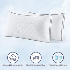 Ergonomisch hoofdkussen - Nekklachten - 40x80 cm - Wit - BedStory