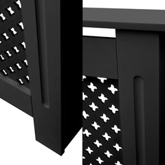 Radiatorombouw - Radiatorbekleding - Radiatorpaneel - 112x19x82 cm - Zwart - ECD Germany