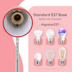 Tafellamp - Bureaulamp - Leeslamp - Rood - Aigostar