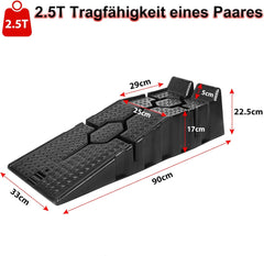 Oprijblokken - Oprijplaten - Set van 2 - Zwart - TRMLBE