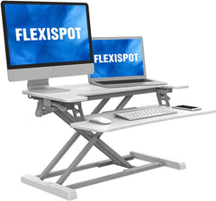 Monitor verhoger - Laptop verhoger - Bureau verhoger - 88x42 cm - Wit - M17MW - FLEXISPOT
