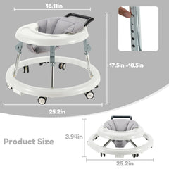 Loopstoel - Baby walker - Loopwagen - Opvouwbaar - Wit