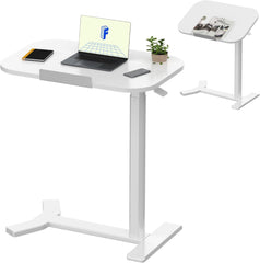 FLEXISPOT Bijzettafel H5 - flexibele laptoptafel en bedtafel met kantelbaar tafelblad, in hoogte verstelbaar en mobiel, ideaal voor bank, bed en leesuren (wit)