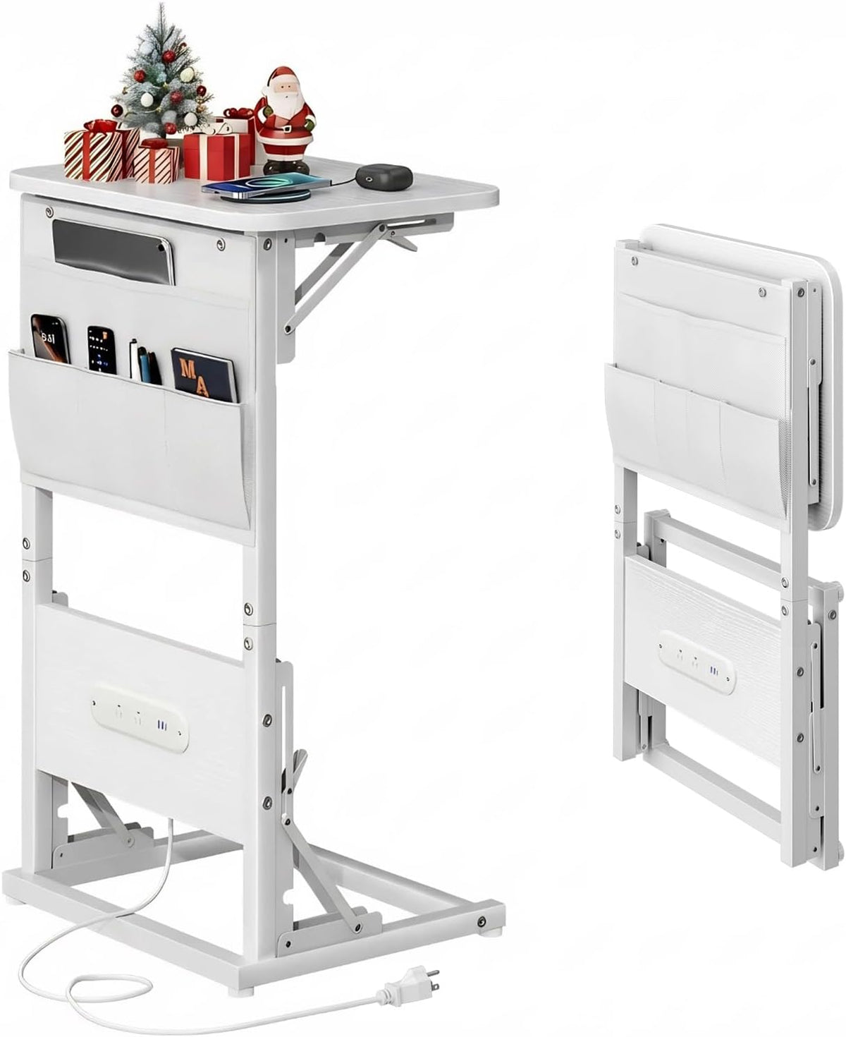 Laptoptafel - Bijzettafel - Verstelbaar - 70x40x30 - Wit - HLDIRECT