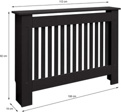 Radiatorombouw - Radiatorbekleding - Radiatorpaneel - 112x19x82 cm - Zwart - ECD Germany •
