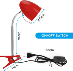 Tafellamp - Bureaulamp - Leeslamp - Rood - Aigostar