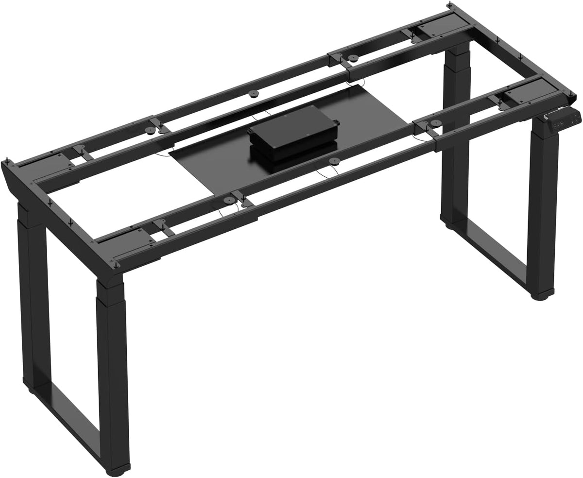 FLEXISPOT E7Q in hoogte verstelbaar tafelframe met 4 poten, eettafel en elektrisch bureau met 4 krachtige motoren, drievoudige telescoop, belastbaar tot 300 kg