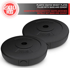 Halterschijven - Halter gewichten - 30 mm - 2x10 kg - Physionics®