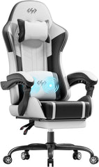 Ergonomische Bureaustoel -  Office Chair - Gamestoel - Volwassenen - Wit/Zwart - HLDIRECT