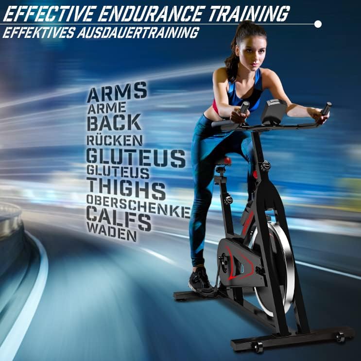 Hometrainer - Fiets - LCD-scherm - Hartslagmeter - Max 120kg