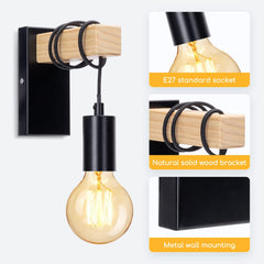 Wandlamp - E27 fitting - Hanglamp - voor binnen - Bedlamp - Slaapkamer - Aigostar