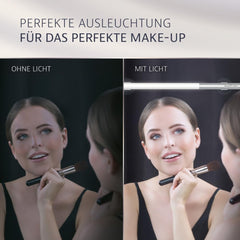 My BEAUTY LIGHT® Led-spiegellamp simuleert daglicht voor stralende make-up looks, draadloos dankzij batterijvoeding, 5 verschillende lichtinstellingen en traploos dimbaar, eenvoudig aan te brengen
