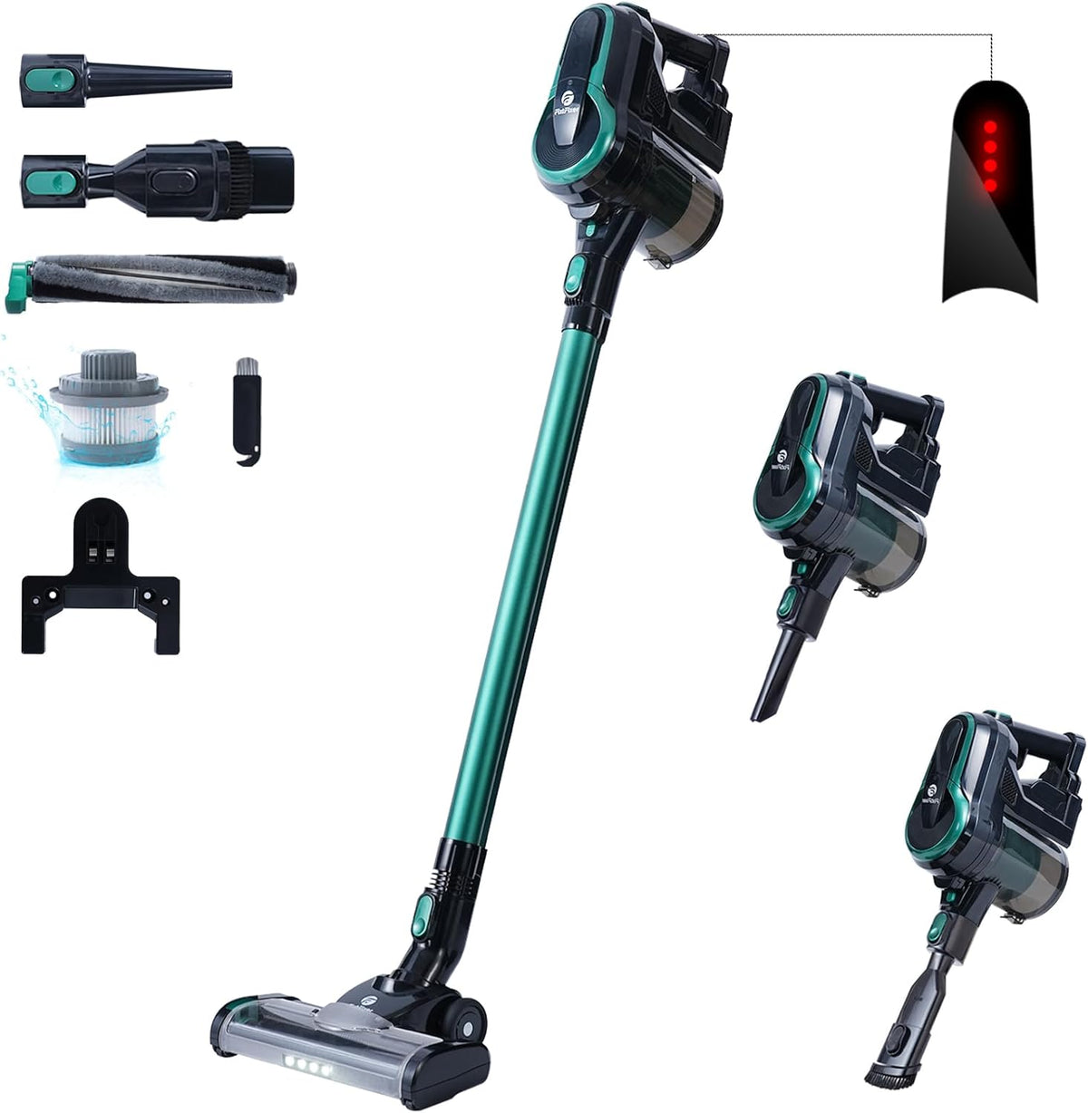 Steelstofzuiger - Draadloos - Stofzuiger Zonder zak - 12KPa - Grijs - FixtFixer