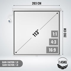 Projectiescherm – Beamer scherm - Projectiedoek - 203x203 cm - Jago