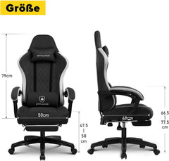 Ergonomische Bureaustoel -  Office Chair - Gamestoel - Volwassenen - Lichtzwart - GTPLAYER