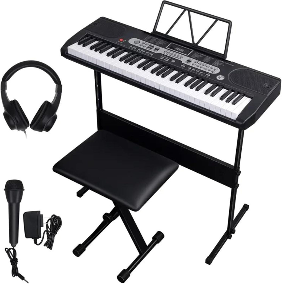 Keyboard - Digitale piano - Piano - 61 toetsen - Zwart - DZDZDZ