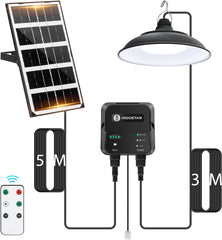 Aigostar Hanglamp op zonne-energie, 8 m kabel, voor buiten, hangend met afstandsbediening en trekkoord, 3000 mAh, grote batterijcapaciteit, IP65 waterdicht, zonnelamp voor binnen en buiten, tuin