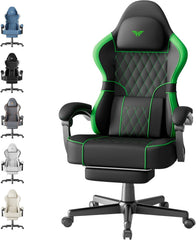 Ergonomische Bureaustoel - Office Chair - Gamestoel - Volwassenen - Zwart/Groen - Ferghana