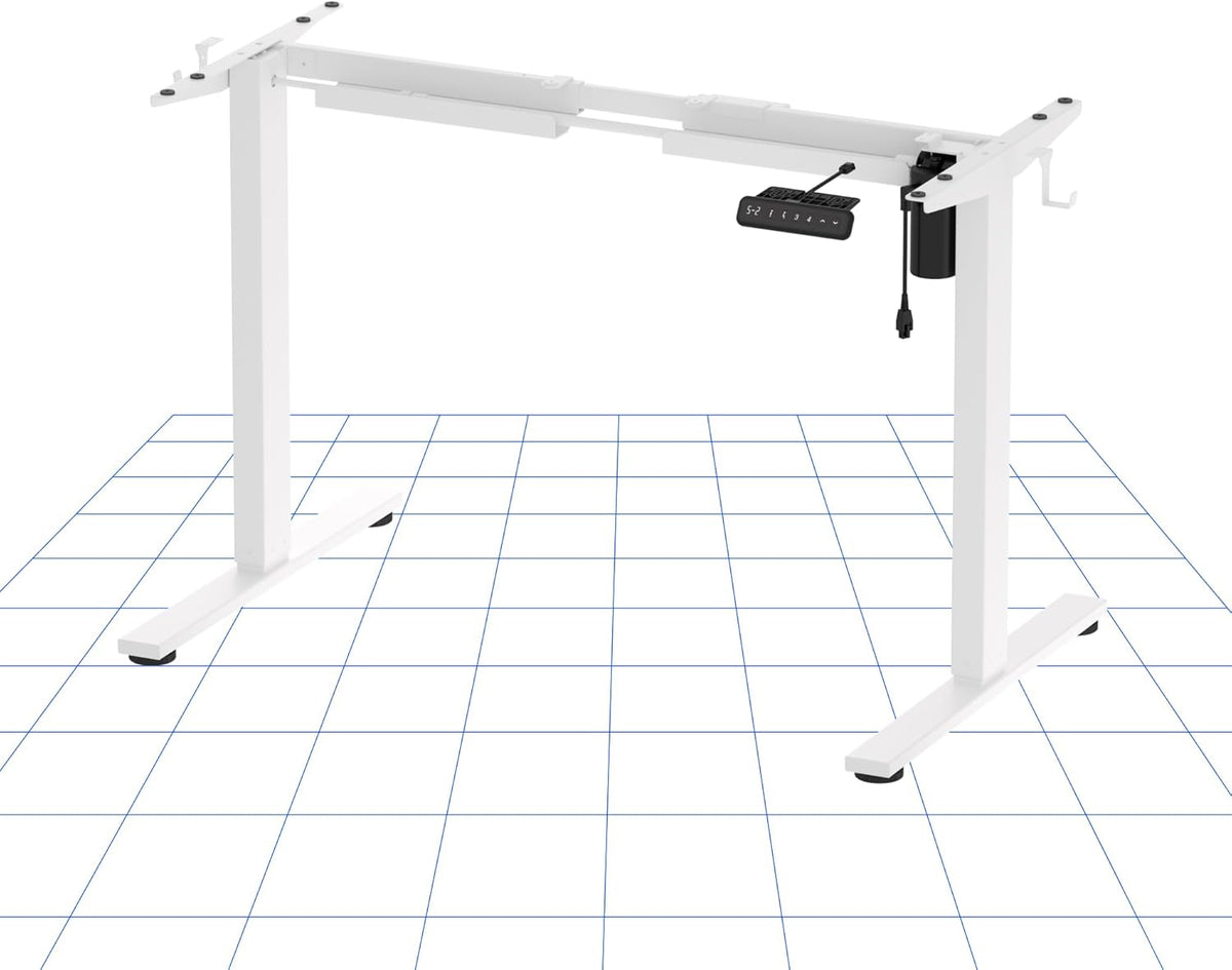 Zit sta bureau - Elektrisch - Verstelbaar - Bureauframe - Wit - EF1W - FLEXISPOT