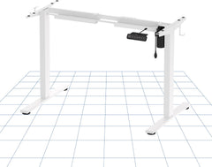 Zit sta bureau - Elektrisch - Verstelbaar - Bureauframe - Wit - EF1W - FLEXISPOT