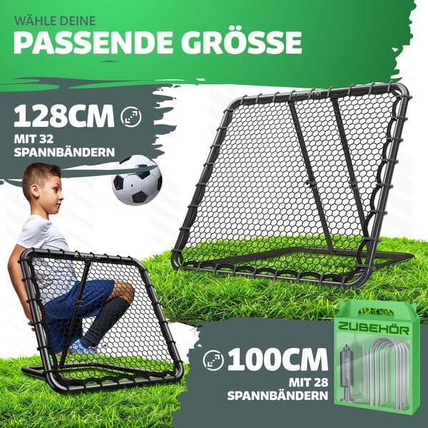 KESSER® Voetbal Rebounder - Kickback - Tchouk - 100x100cm - Zwart