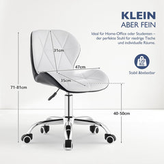 Ergonomische Bureaustoel -  Office Chair - Gamestoel - Volwassenen - Wit - CLIPOP