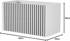 Wastafelkast - Wastafelmeubel - Wastafelonderkast - 90 cm - Wit - UEV