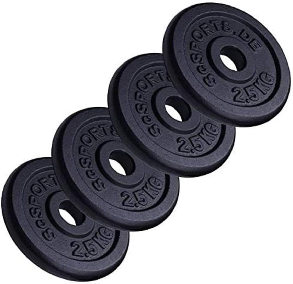 Halterschijven - Halter gewichten - 30 mm - 4x2.5 kg - Gietijzer - ScSPORTS®